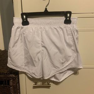 White Nike shorts